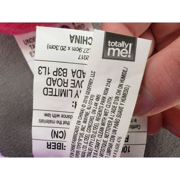 Plusheez Plush Stuffed Toy Animal Pink Purple Girl‎ Bedroom Throw Pillow 10" - Picture 2 of 9